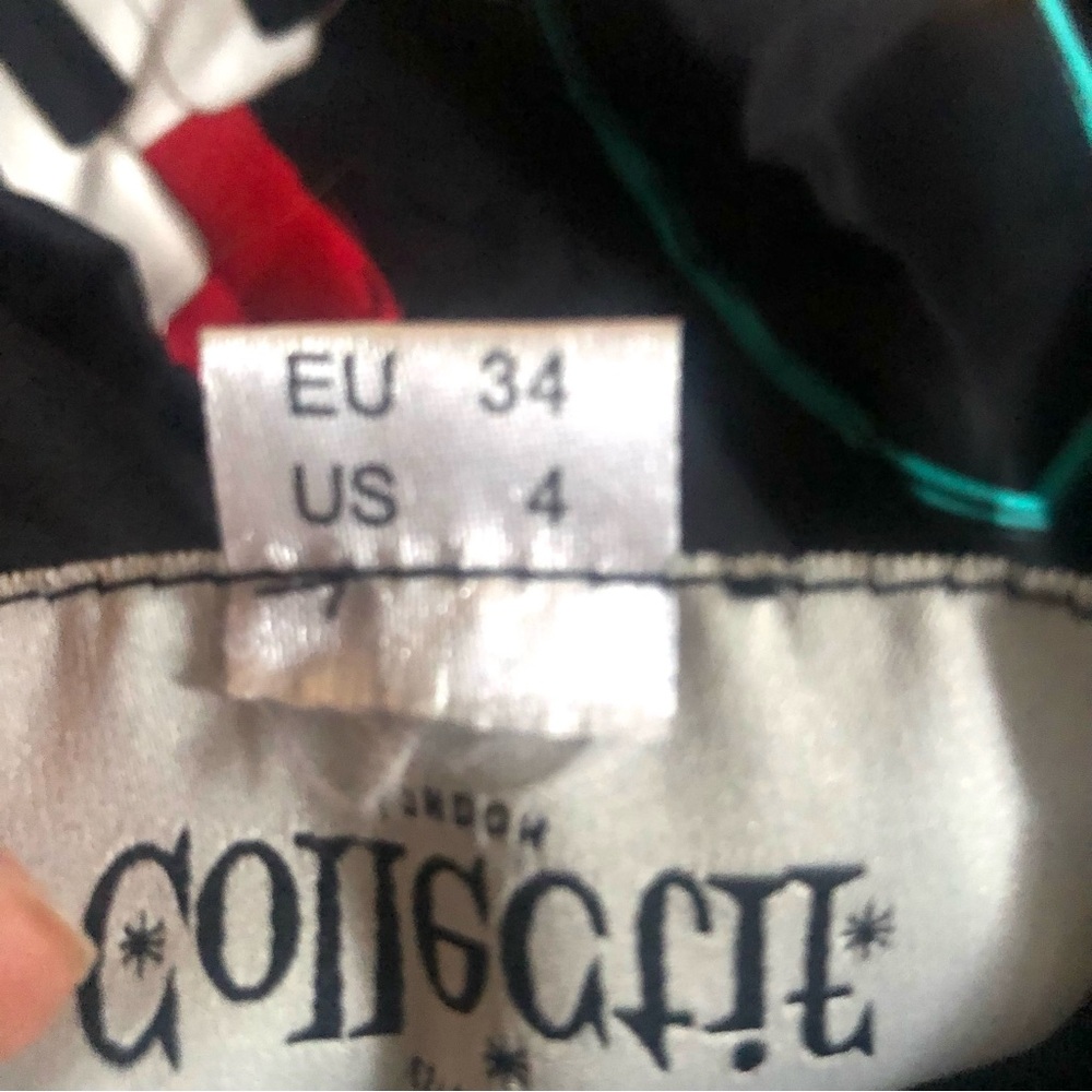 Collectif Vintage Womens Black & Piano Keys Design Flared Skirt Size 4 (… - Picture 8 of 11
